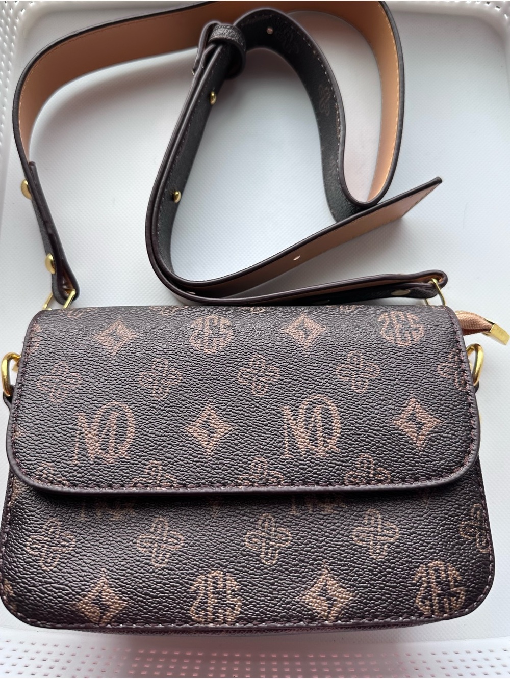 Brown Monogram Crossbody Bag